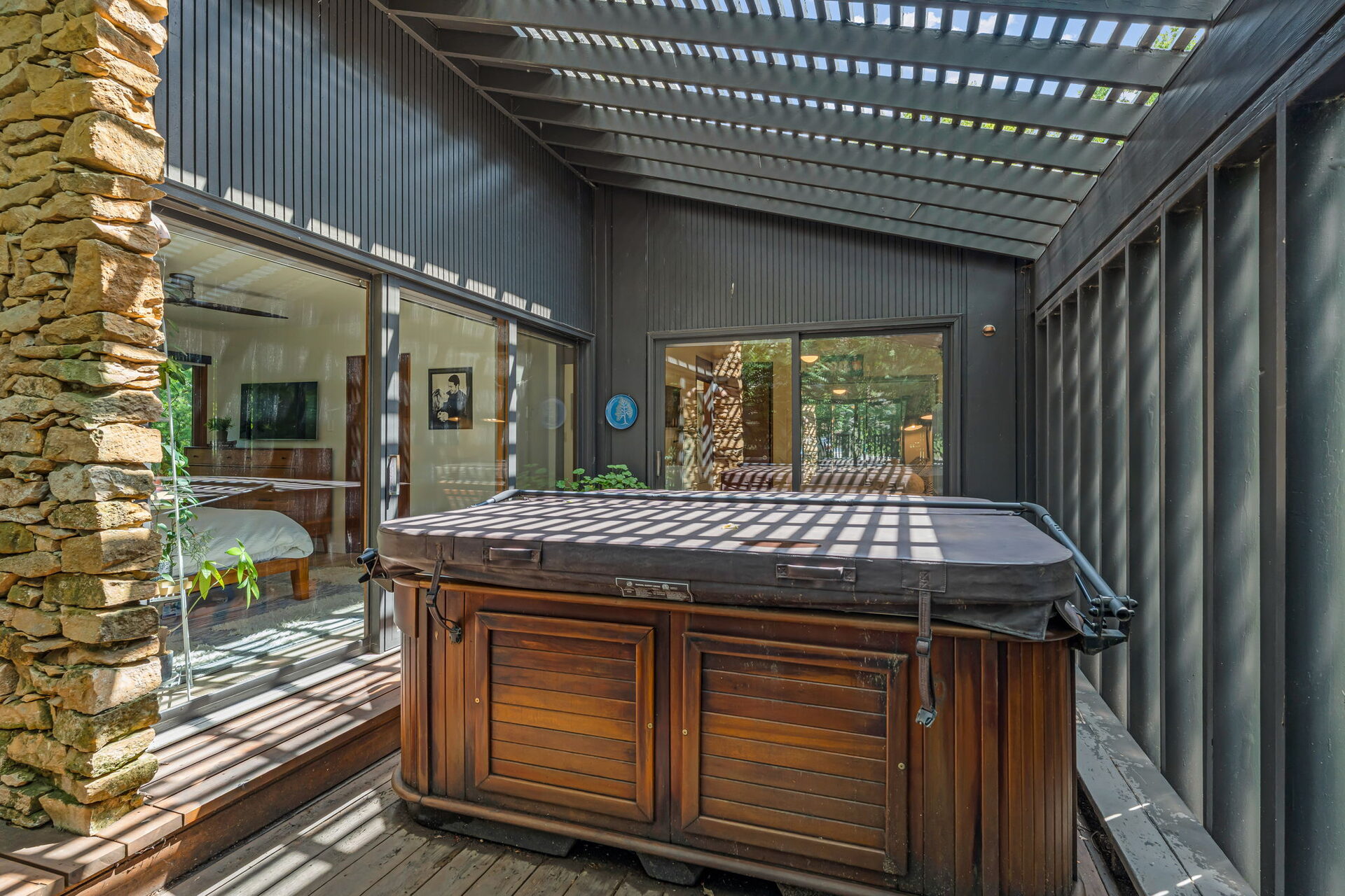Private hot tub deck off the primary suite